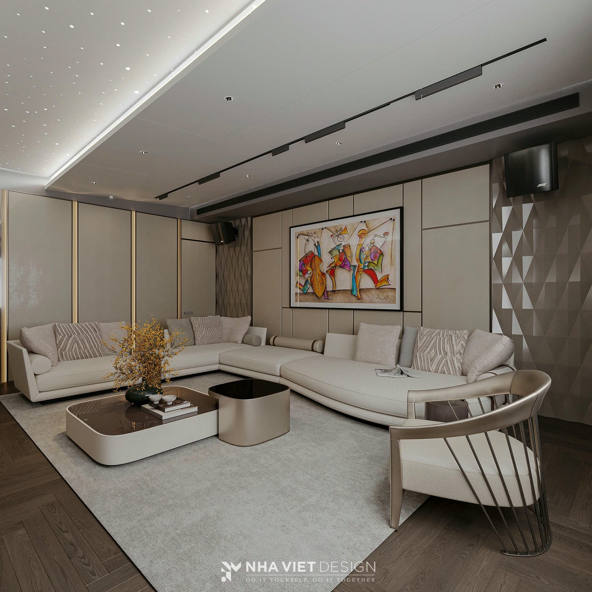 Chi phí thiết kế & hoàn thiện nội thất biệt thự Riverside